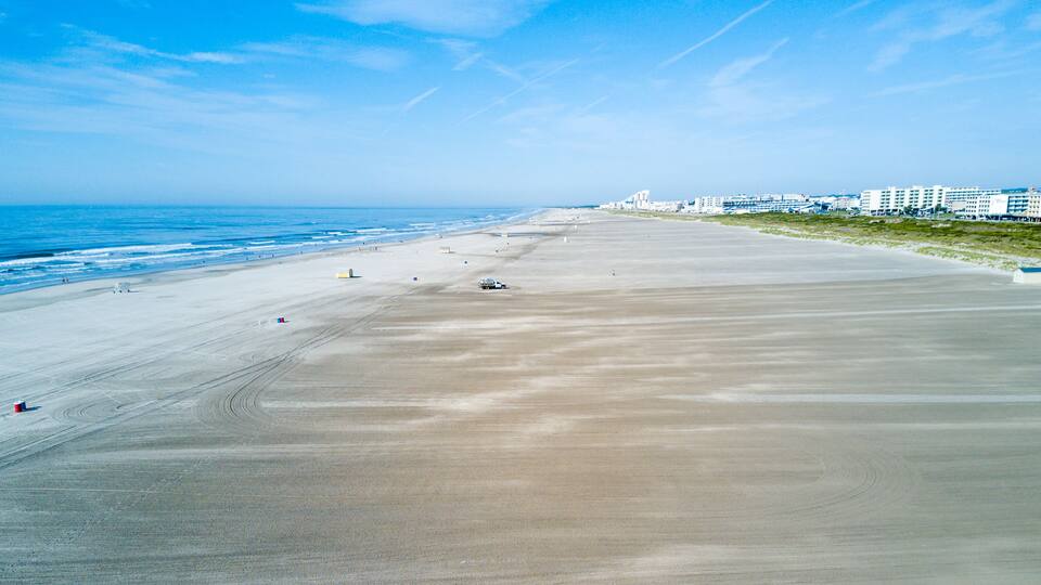 Wildwood Crest beach from above