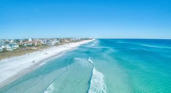 Aerial of the Beautiful Sand and Surf of Santa Rosa Beach, Florida