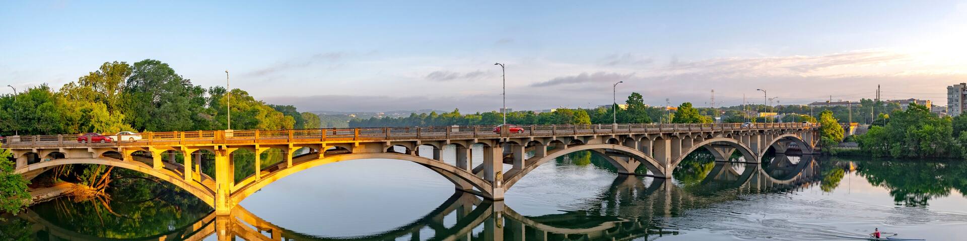Austin, Texas with Pfluger Pedestrian Bridge