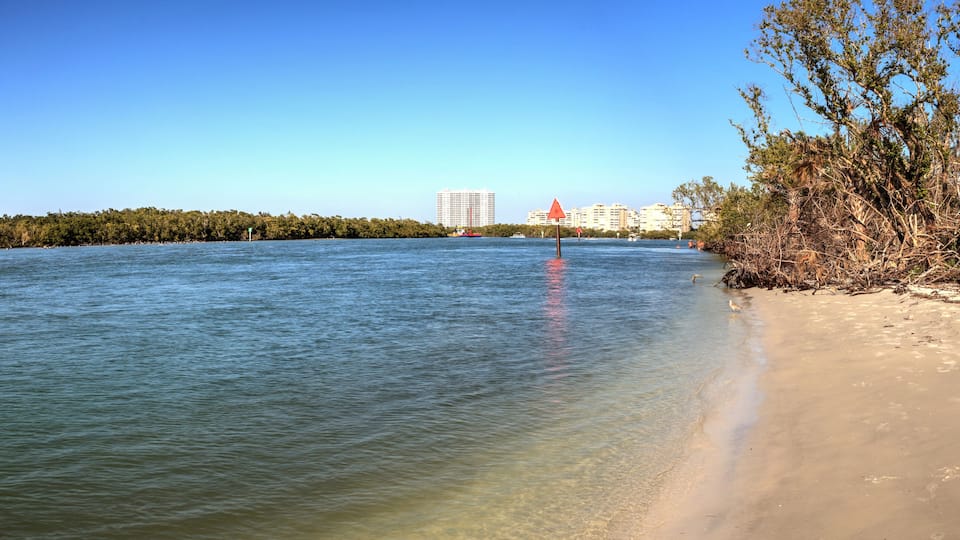 White sand beach of Delnor-Wiggins Pass State Park