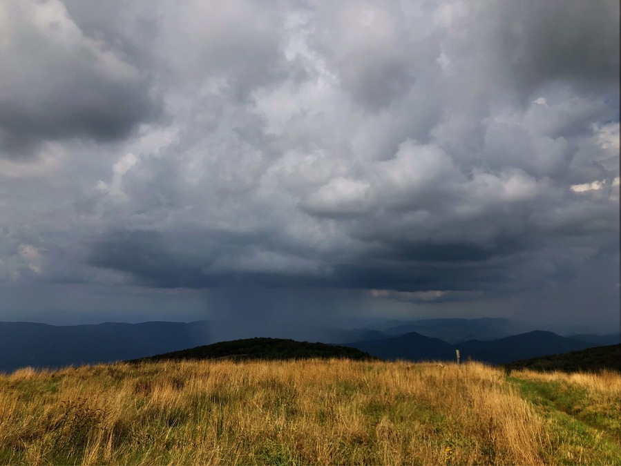 Rainy day in the Appalachian Mountains.