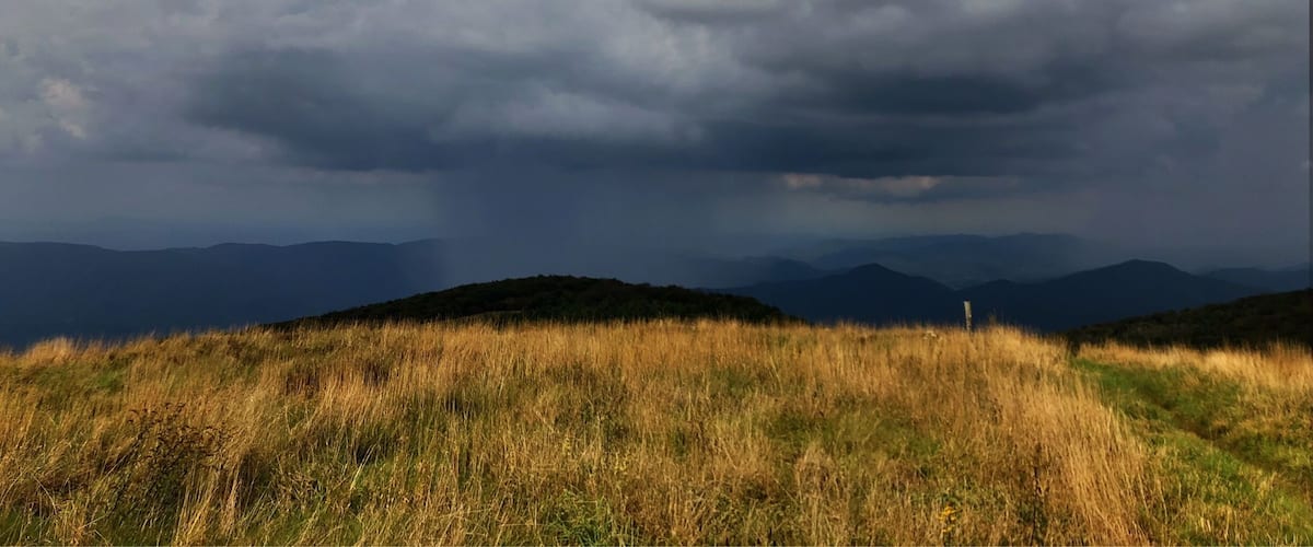 Rainy day in the Appalachian Mountains.