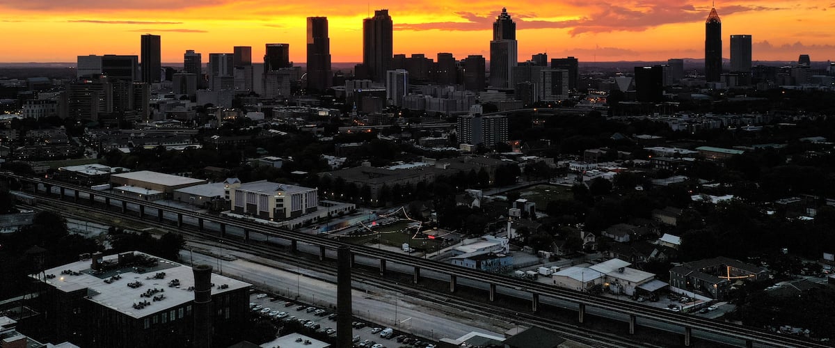 Cabbagetown/Grant Park/Oakland Cemetery Area - Atlanta, GA, Aerial View