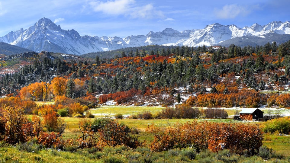 Scenic Mount Sneffles landscape in western Colorado