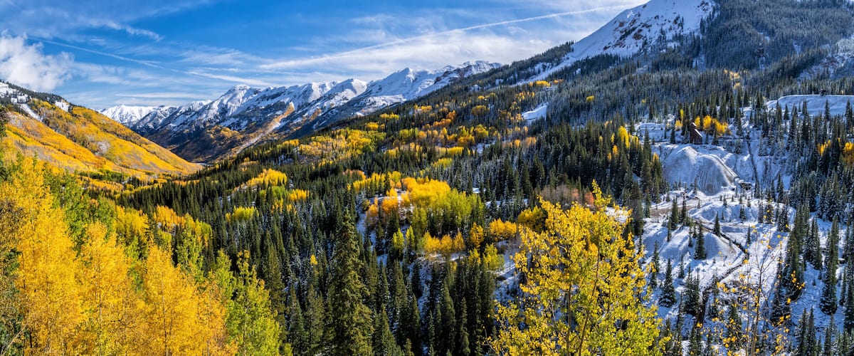 Autumn Snow Pano in the Red Mountains