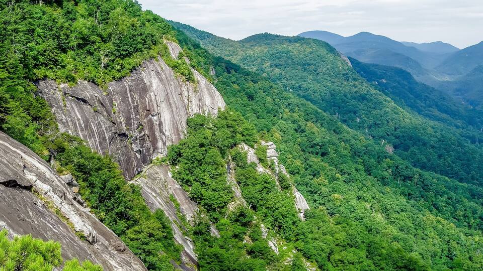 lake lure and chimney rock landscapes