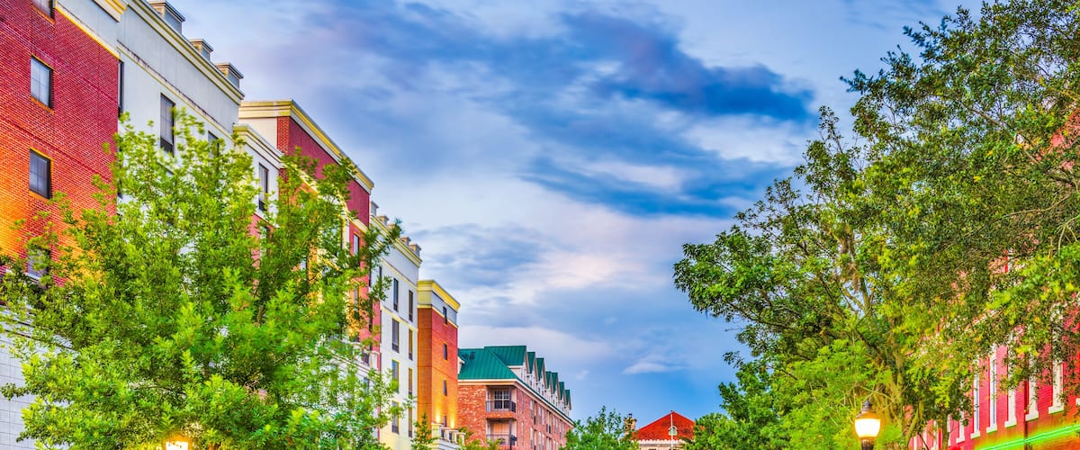 Gainesville, Florida, USA downtown cityscape.