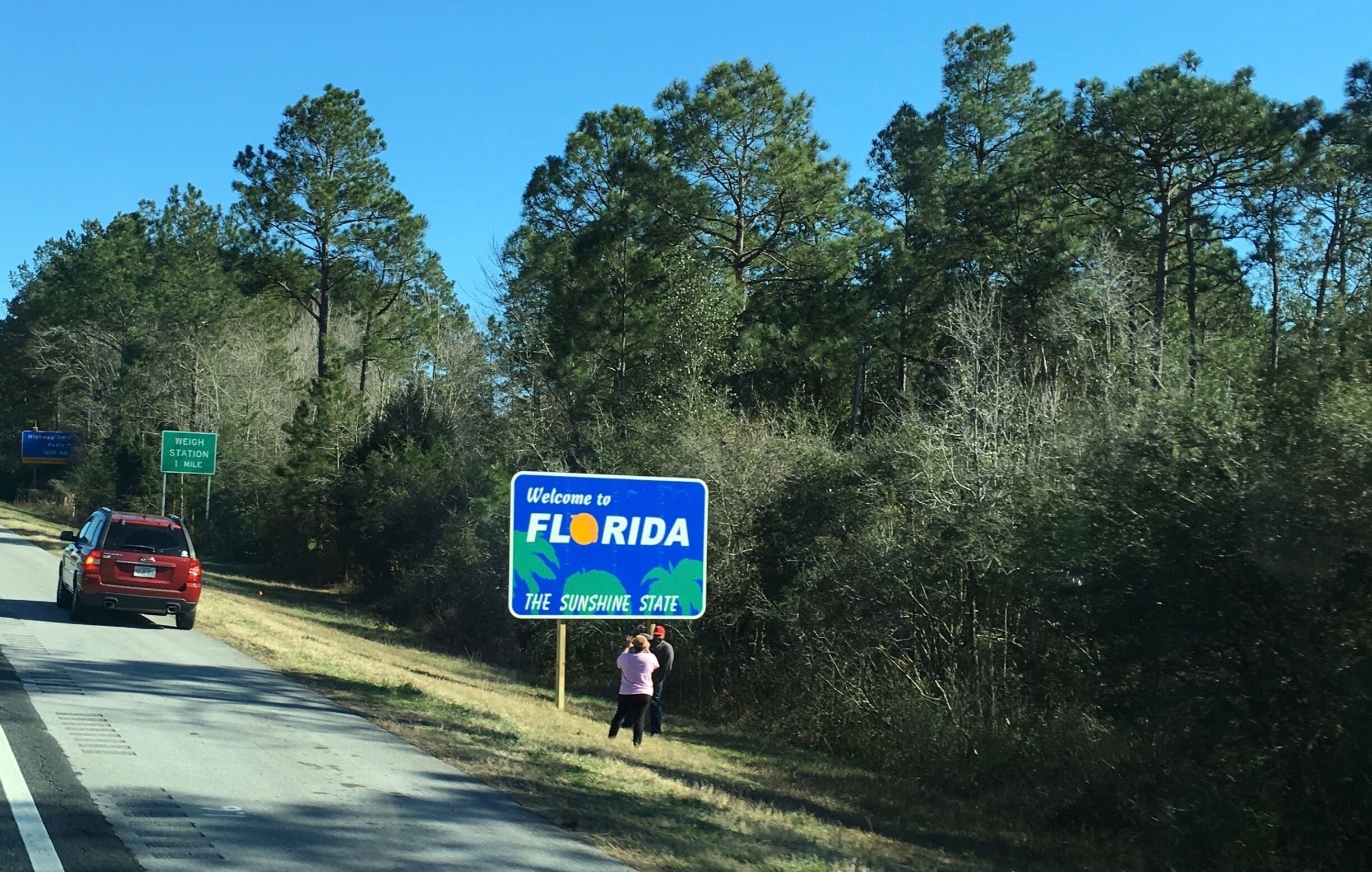 Welcome to Florida.
Travelling on I-10 from Arizona to Florida (January 2016)