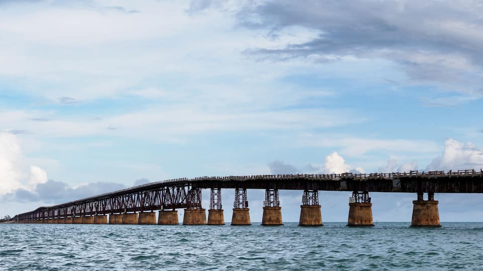 Bahia Honda Rail Bridge. Old railroad bridge in the lower Florida Keys