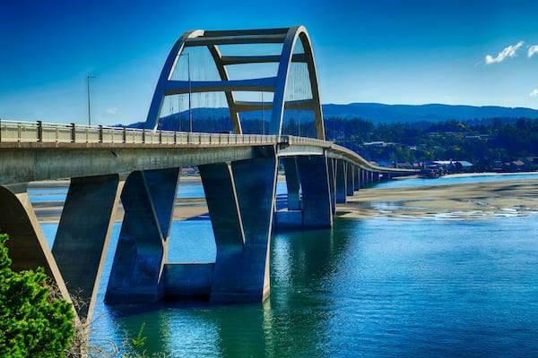 Bridge across Alsea River in Waldport