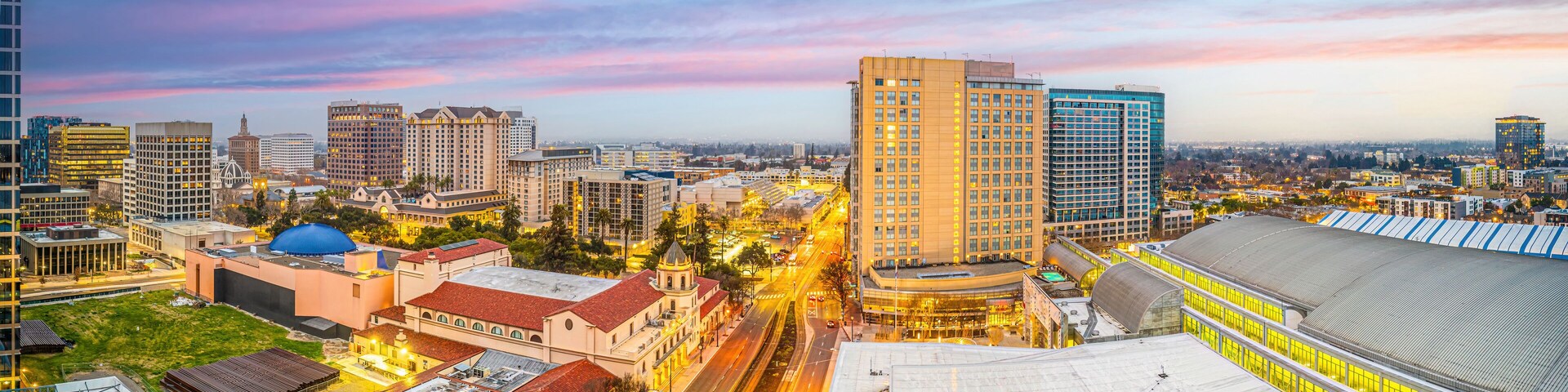 Downtown San Jose city skyline, cityscape of Silicon Valley in California