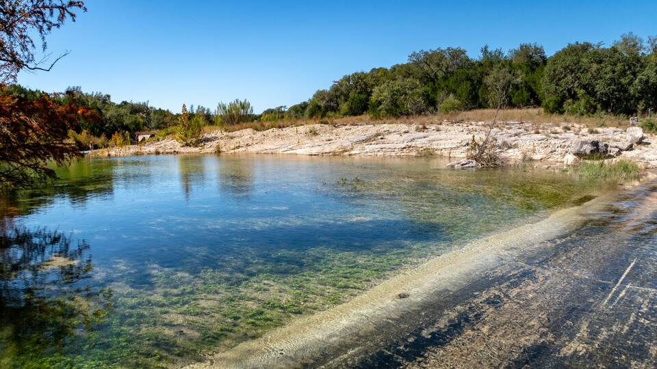 Water crossong on the way to Johnson City