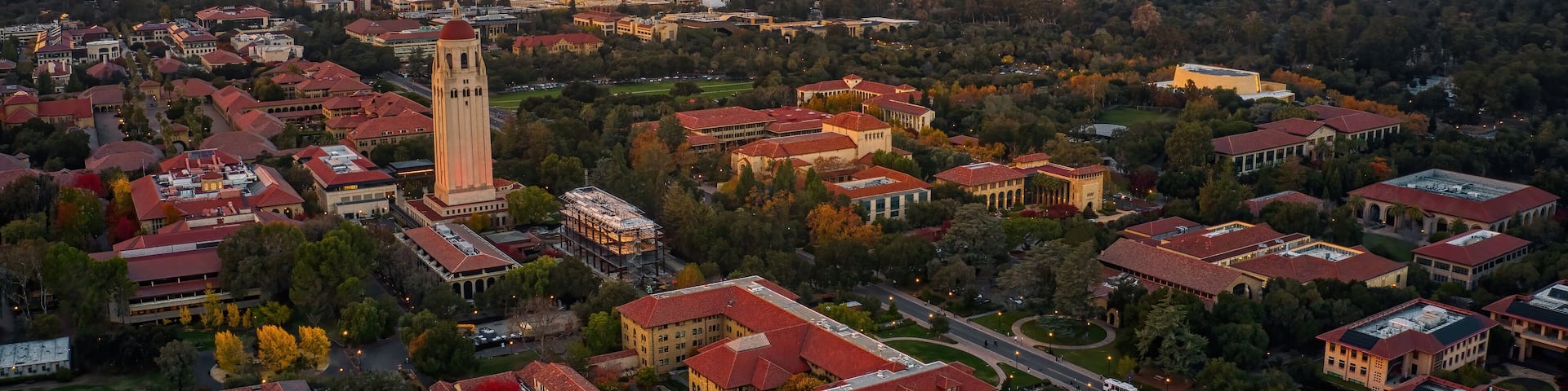Aerial View of a University in Palo Alto, California.