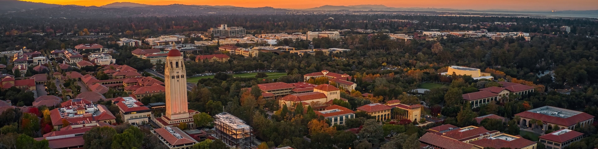 Aerial View of a University in Palo Alto, California.
