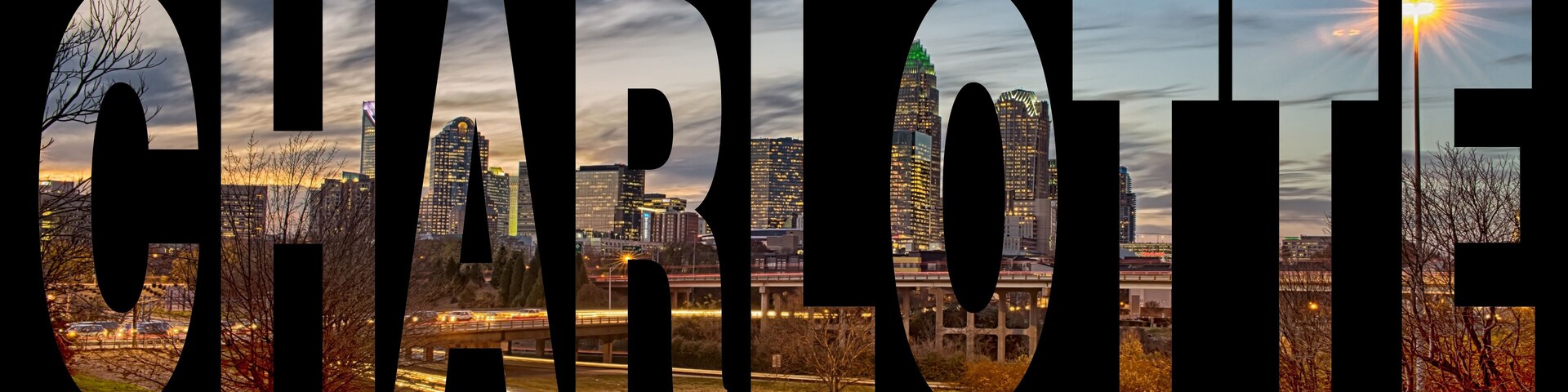 skyline of charlotte city on north carolina