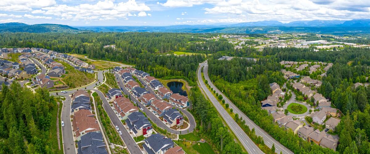 Snoqualmie Ridge WA USA Panoramic Aerial View