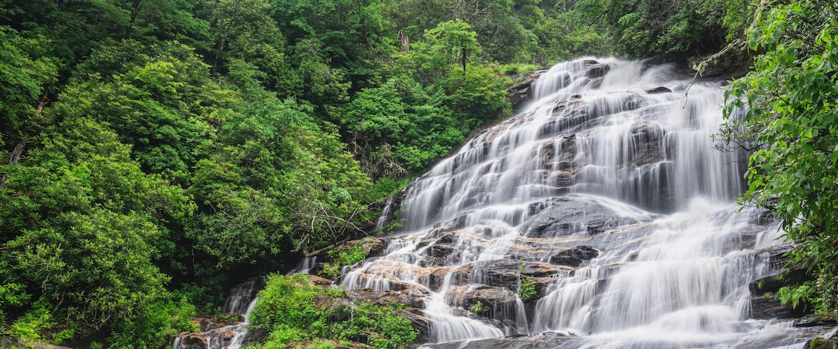 North Carolina Waterfall near Highlands - Glen Falls