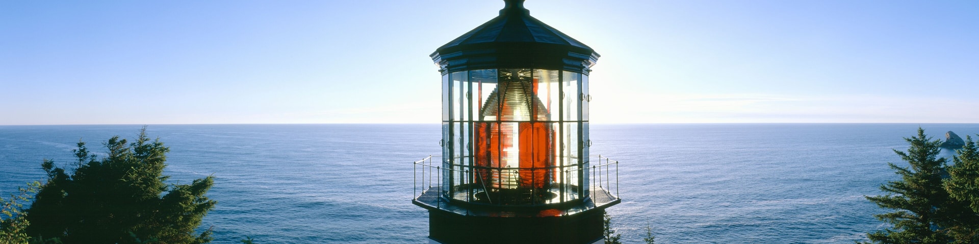 Sunset at Cape Meares Lighthouse from 1890, Oregon