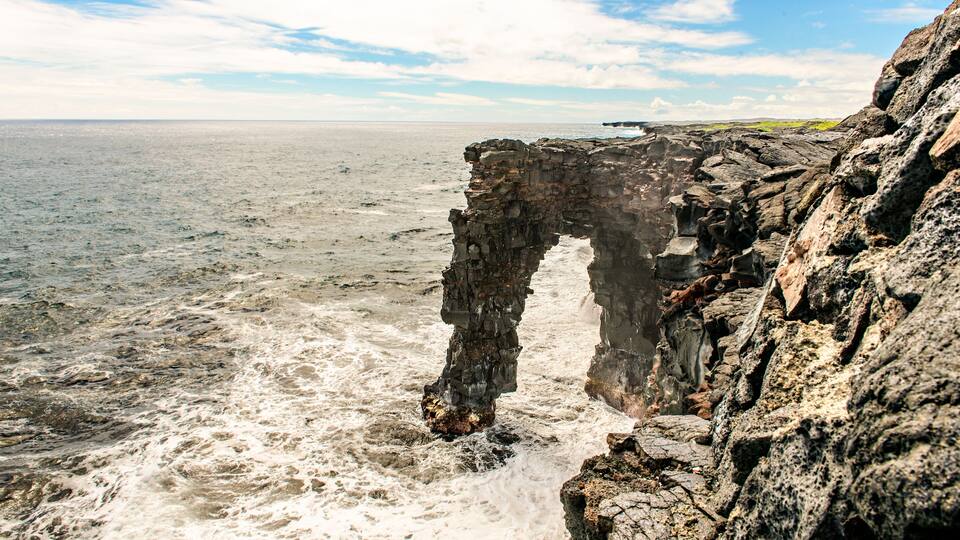 The Holei Sea Arch, Hawaii Volcanoes National Park