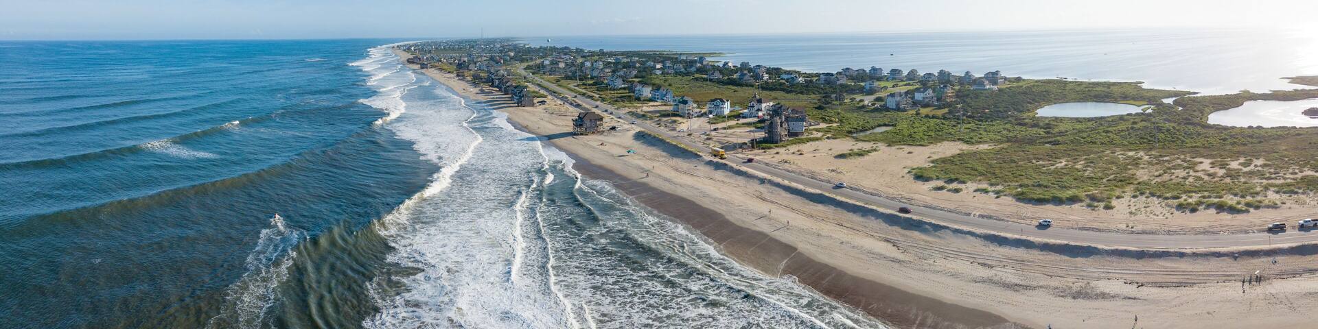 Cape Hatteras Island in North Carolina beach town USA