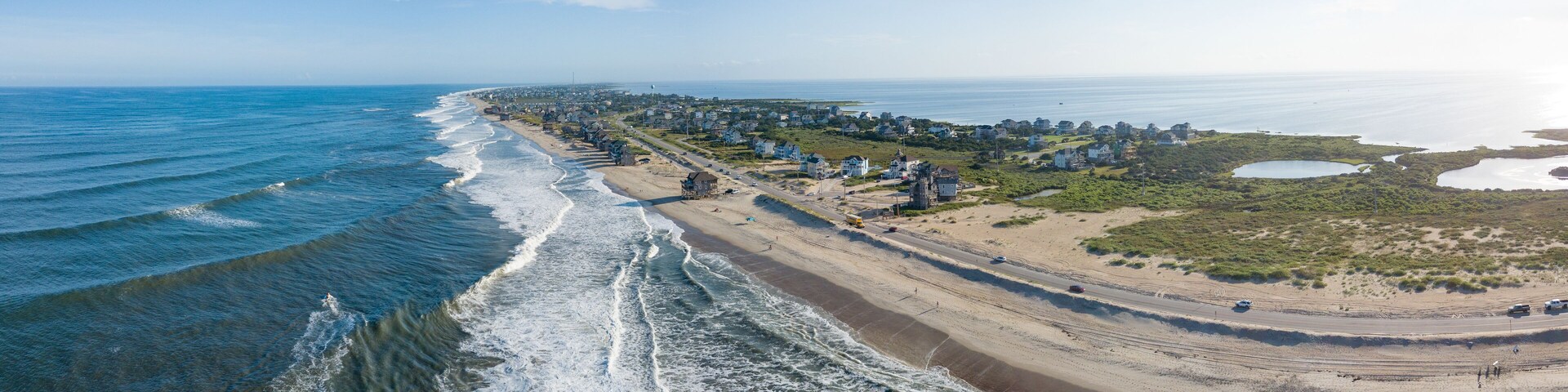 Cape Hatteras Island in North Carolina beach town USA