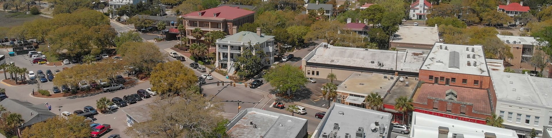 Aerial view of Beaufort, SC