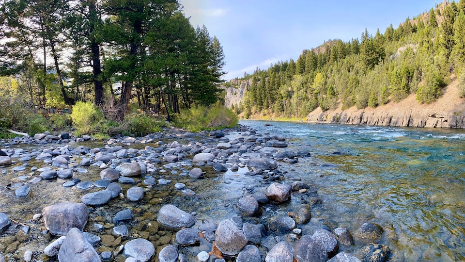 Peaceful Gallatin River in Montana