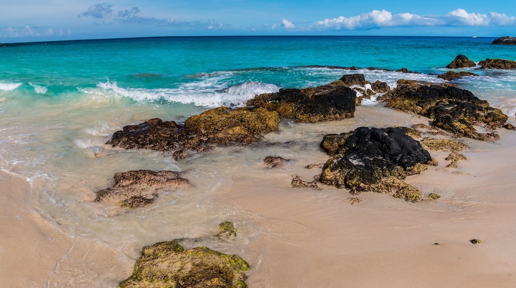 The Beautiful Water and White Sand of Manini'owali Beach and Kua Bay, Kekaha Kai, State Park, Hawaii Island, Hawaii, USA
