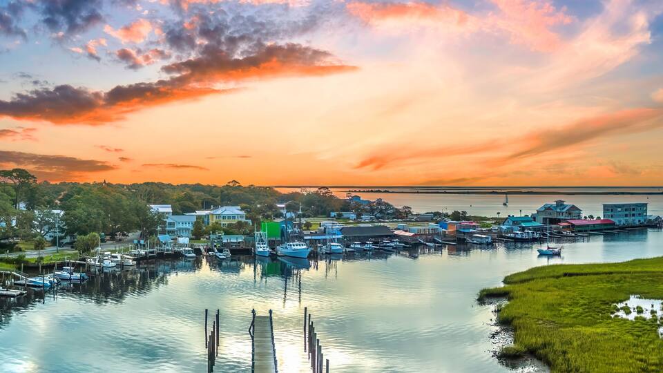 Southport North Carolina Seaport bay
