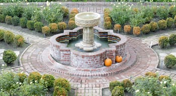 The Court of Abundance Garden and fountain at Allied Arts Guild, Menlo Park, California.
