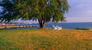 Beach chairs by Chesapeake Bay at Robert Morris Inn, Oxford, Maryland