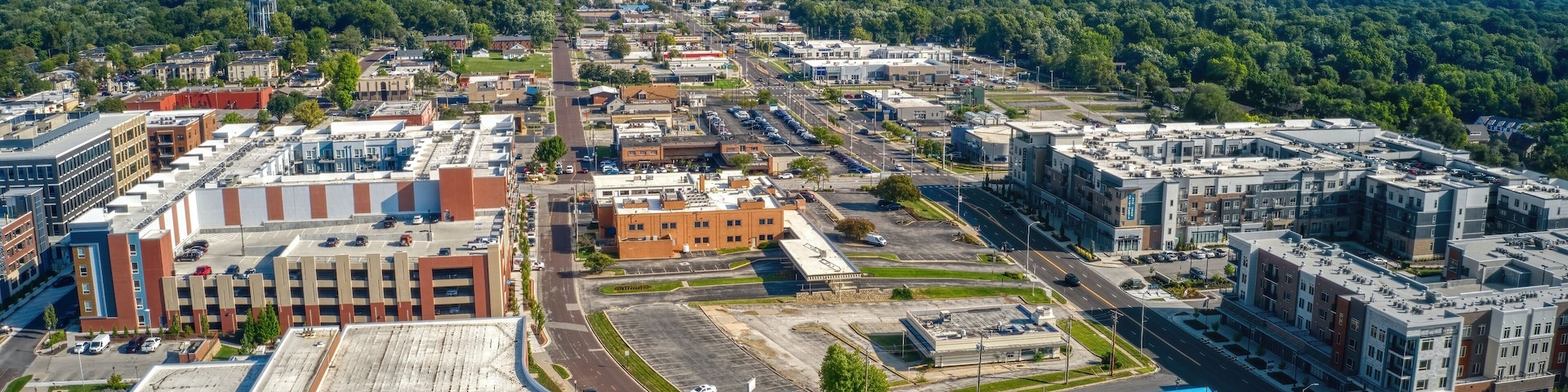 Aerial View of Overland Park, a suburb of Kansas City
