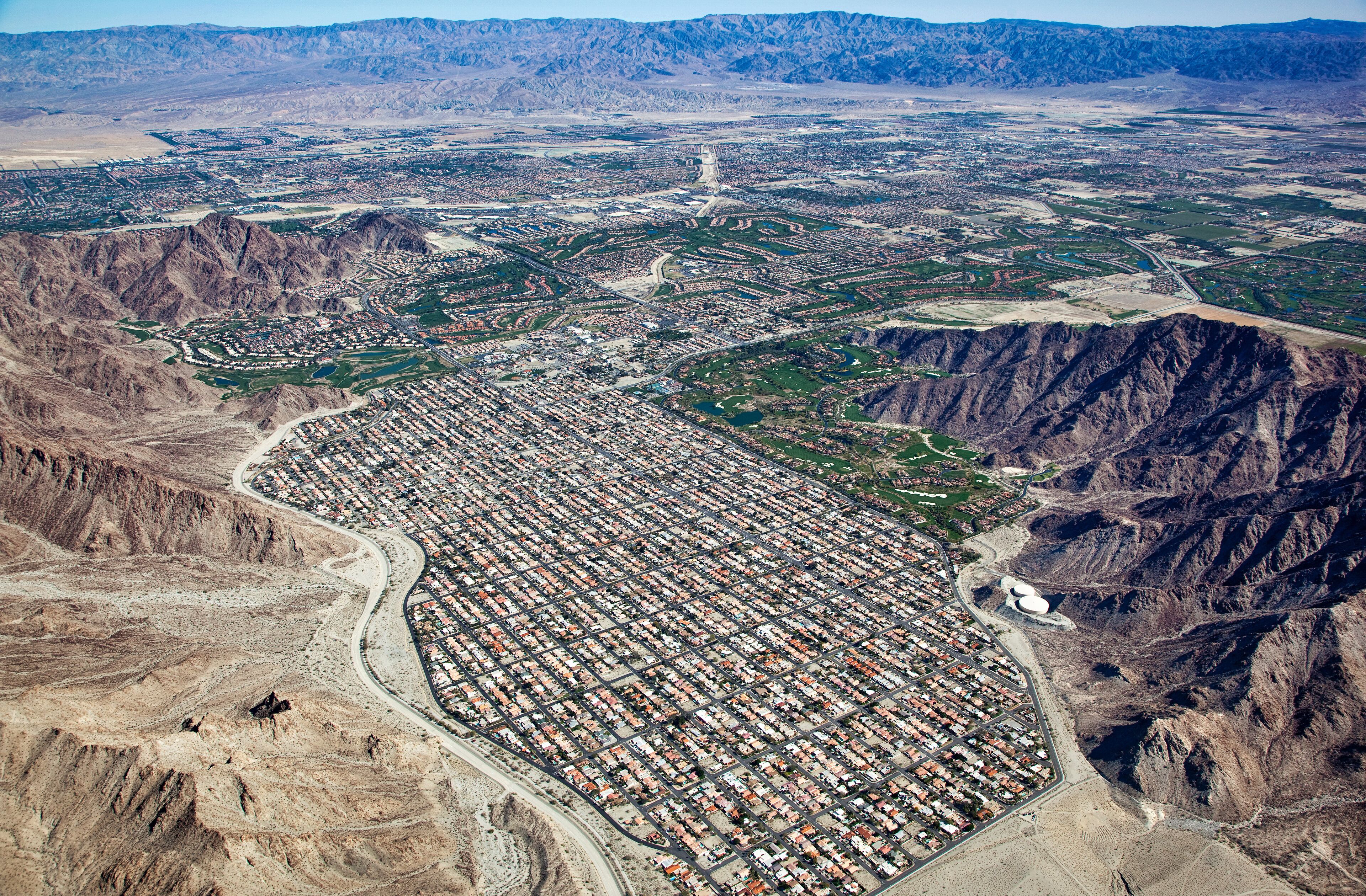 Aerial view of La Quinta Cove, California in 2011