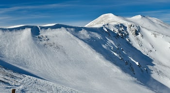 The top ridge of Emperial bowl area of Breckenridge ski resort. Extreme winter sports. Breckenridge, CO.