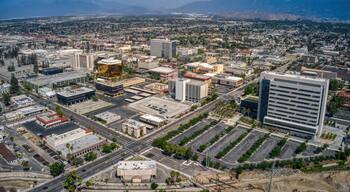 Aerial View of the Skyline of San Bernardino, California