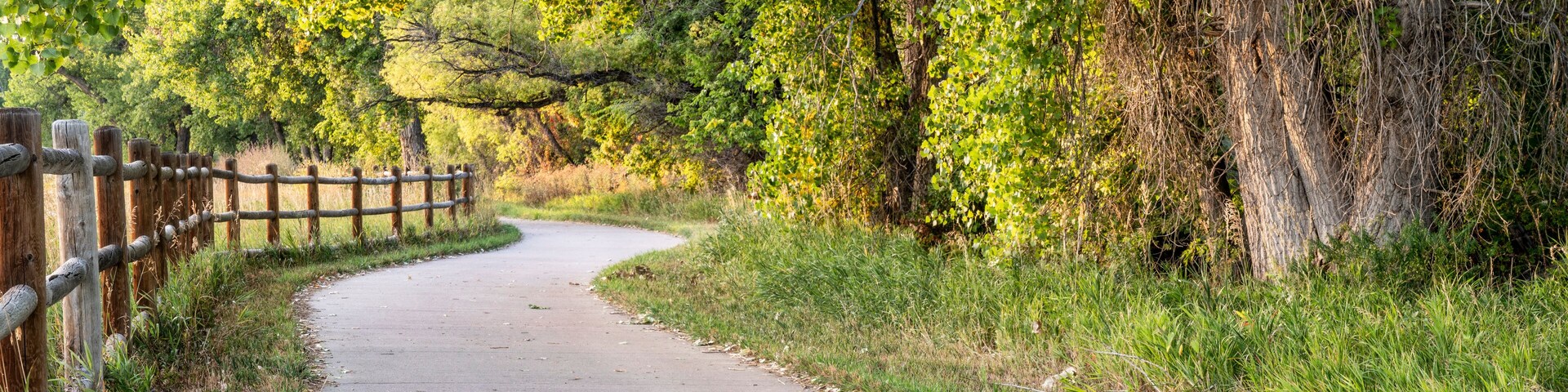 bike trail in early fall scenery