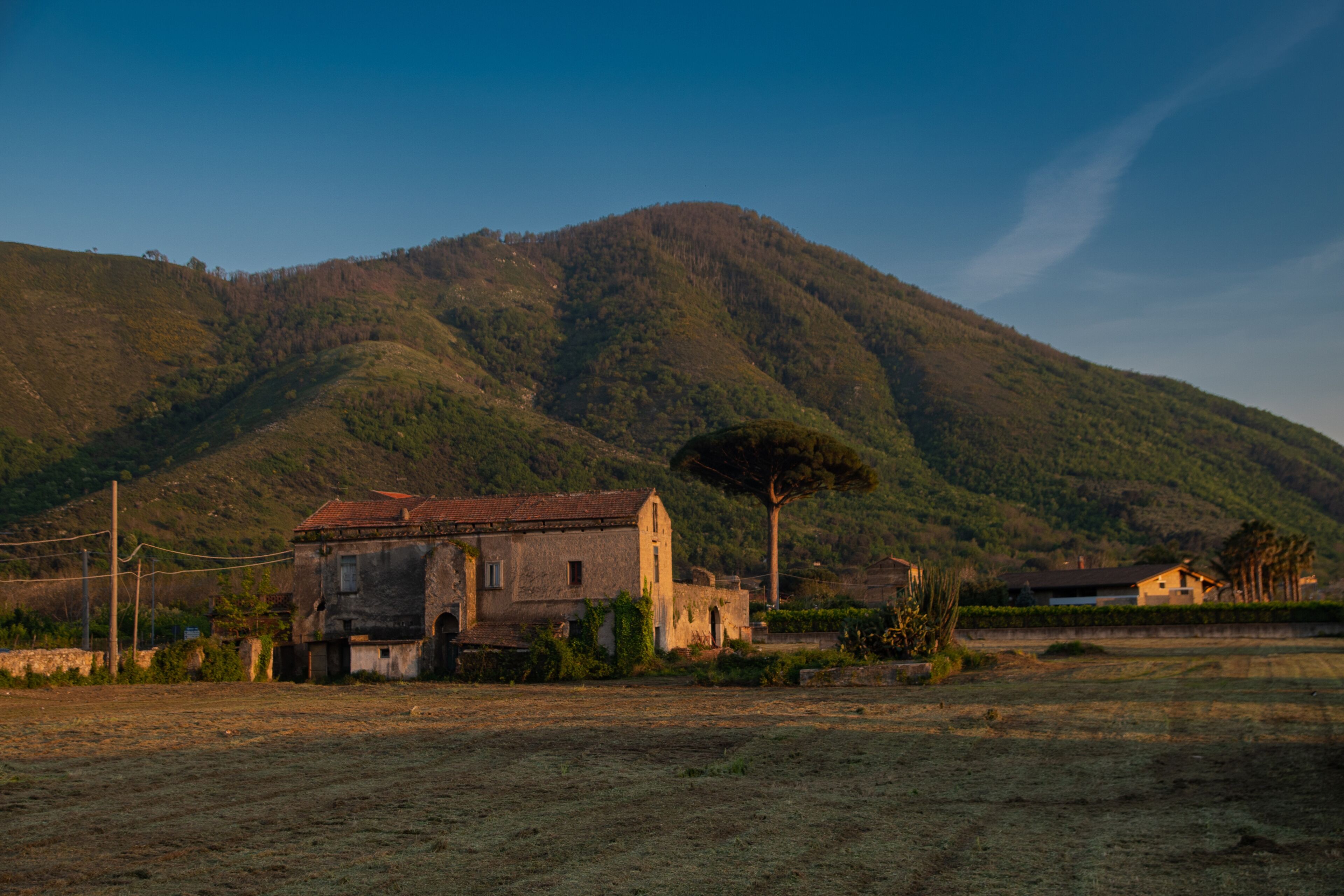 An old forgotten ruined villa in the mountains of southern Italy.