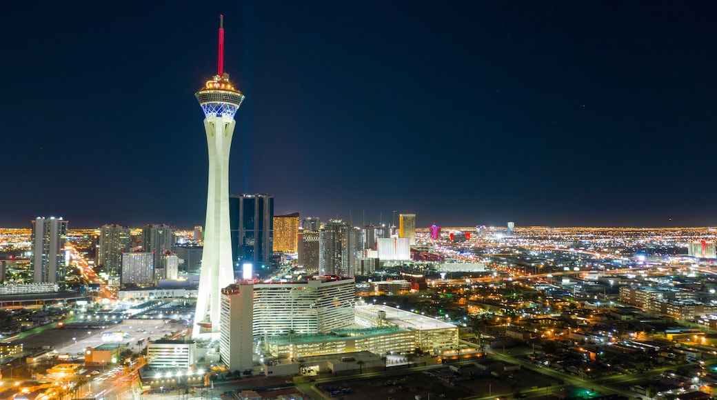 Aerial View Downtown City Skyline Urban Core Las Vegas Nevada
