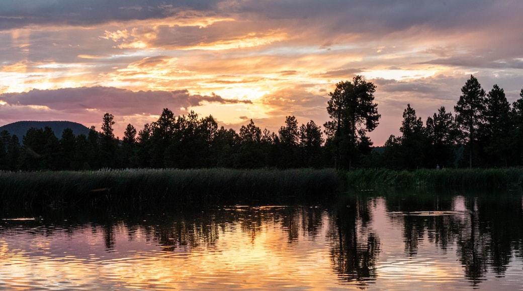 Beautiful sunset reflected in a lake