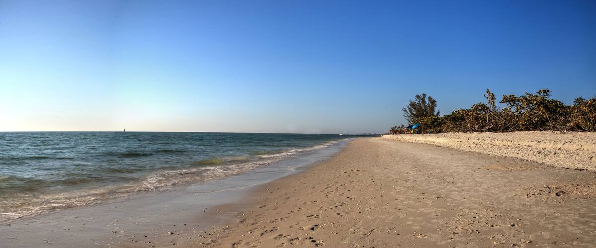 White sand beach of Delnor-Wiggins Pass State Park