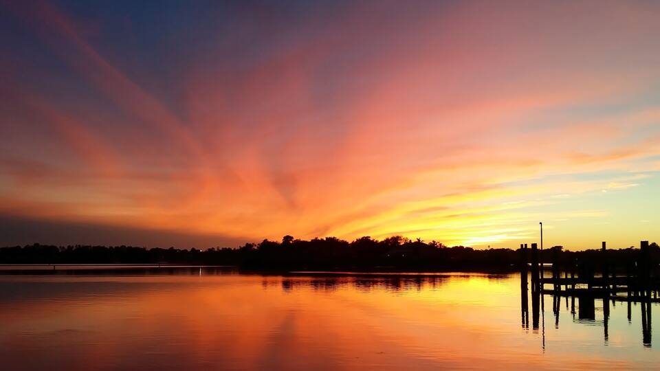Fire in the Sky, Tarpon Springs, Florida Sunset