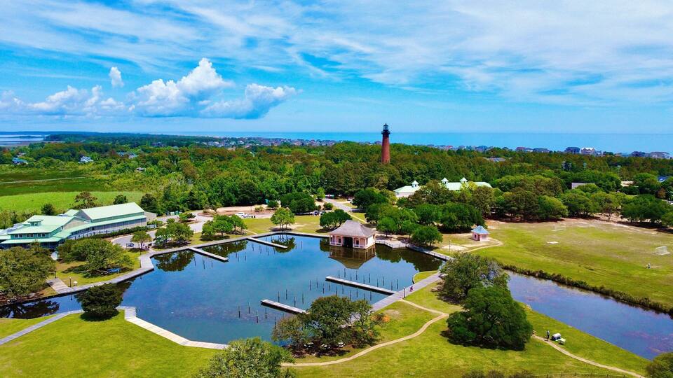 The beautiful lighthouse in Corolla, North Carolina