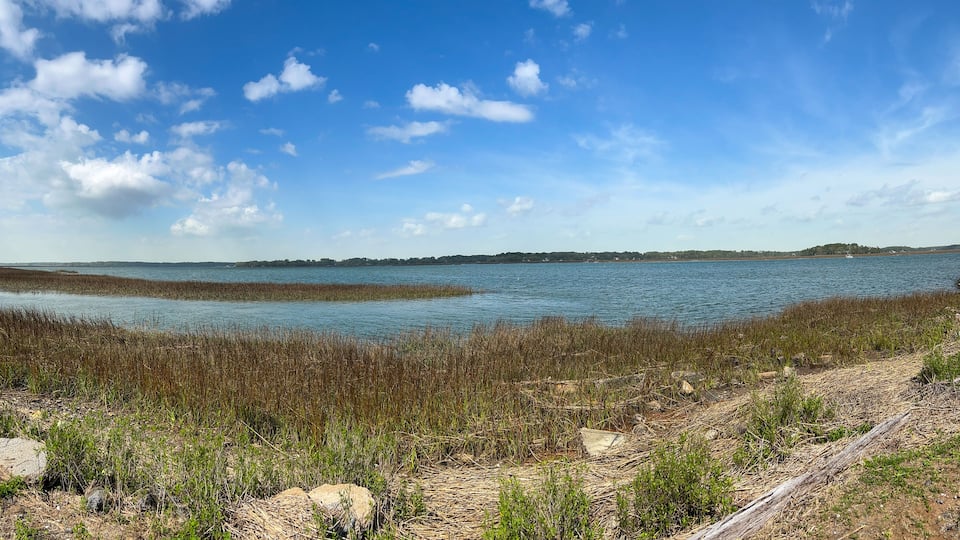 A marshy shore in Beaufort in South Carolina