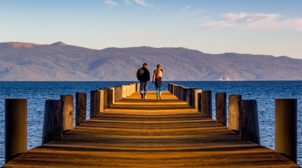 Pier with people Lake Tahoe
