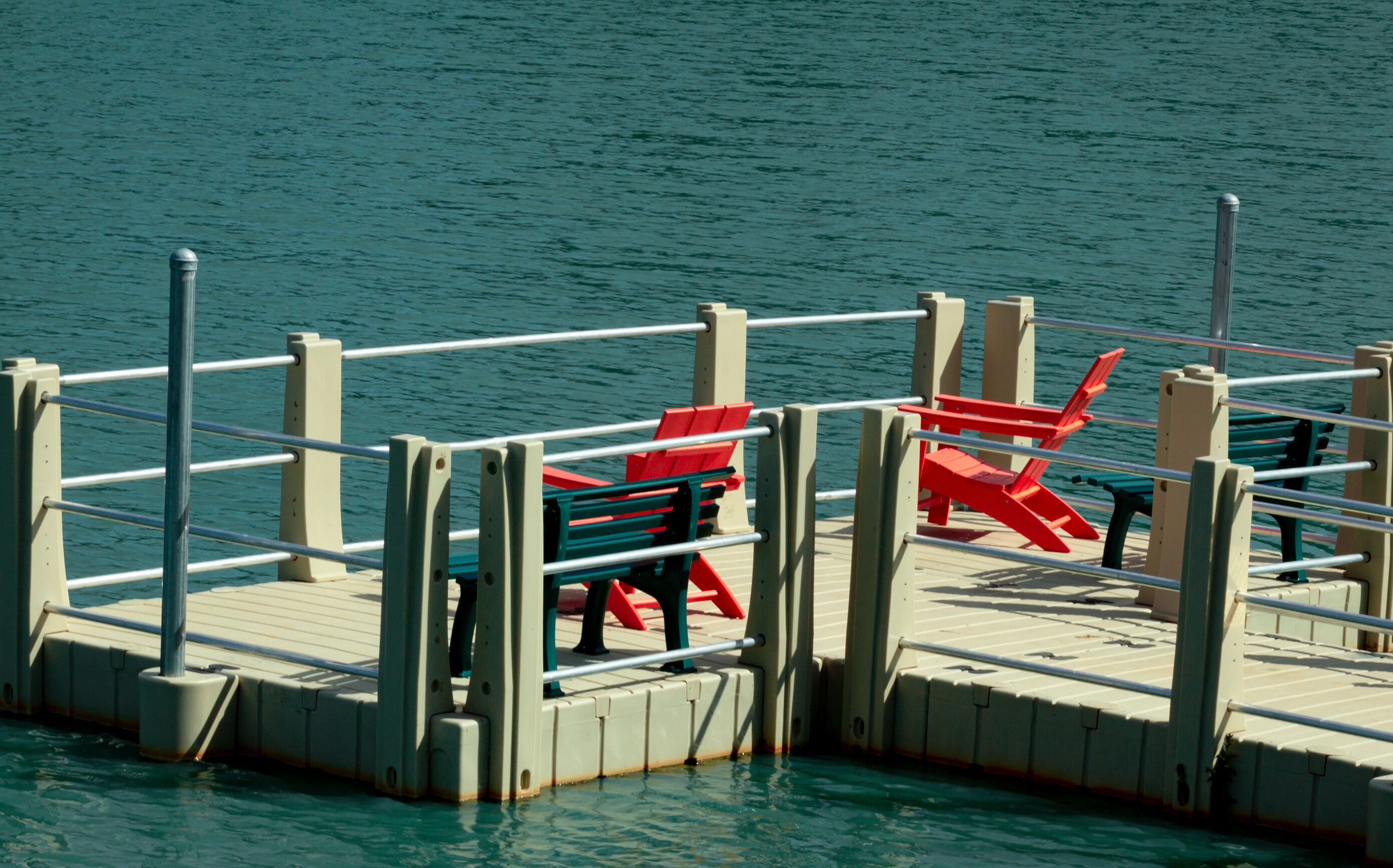 Fishing pier at a neighborhood pond in Conroe, TX