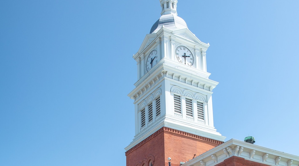Ancient buildings and square of Fernandina Beach, Florida