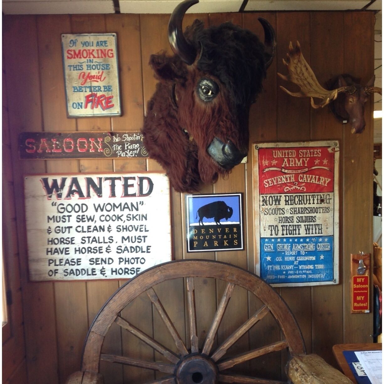 Funny signs at the cafe. 