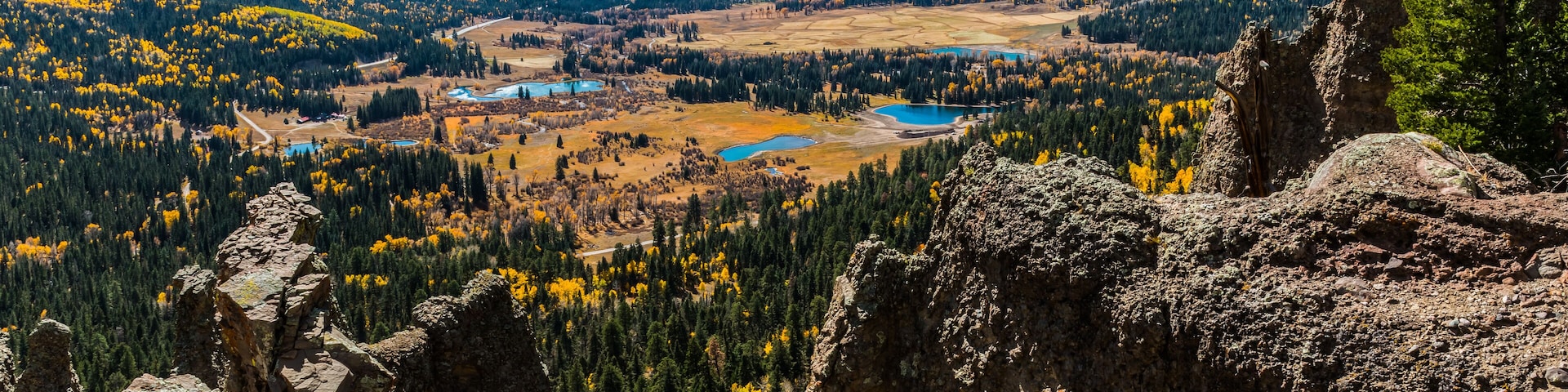 Fall Color and Square Top Mountain From  Wolf Creek Pass, Pagosa Springs, Colorado, USA