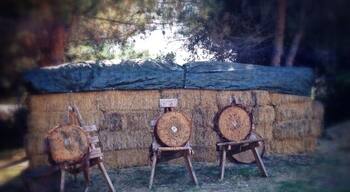 Knife and Tomahawk range at Escondido Fish and Game Association. It ain't easy! But the guys that volunteer here are always willing to give tips to anyone with interest and that practices good safety skills.