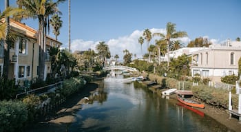 Venice Canals featuring a house and a river or creek